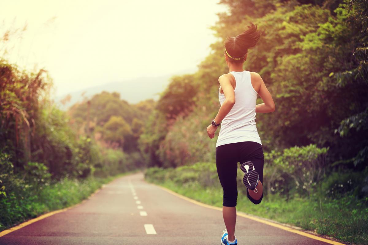 running down a path