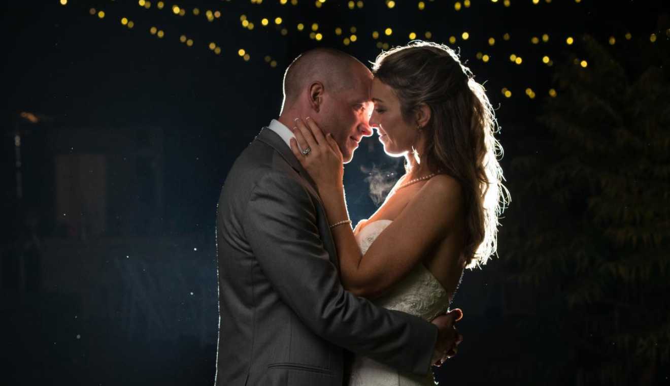 Bride and Groom night photography