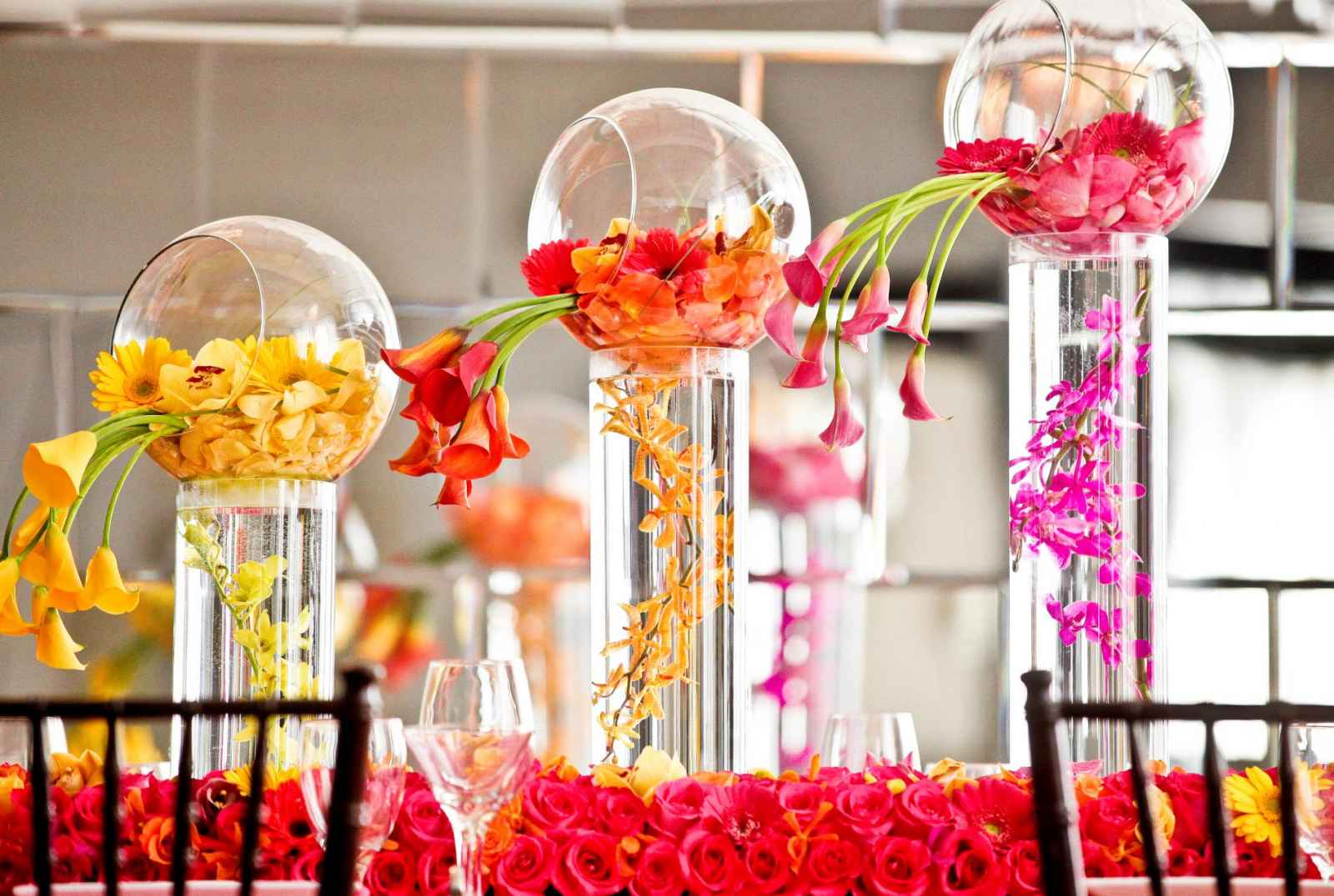 colorful wedding decor