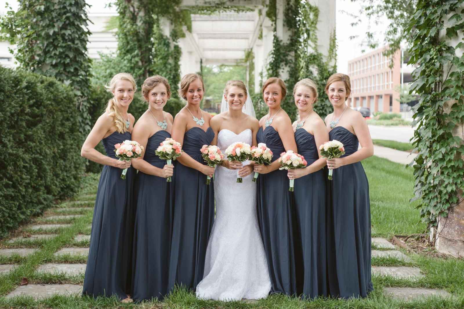 bride and her bridesmaids