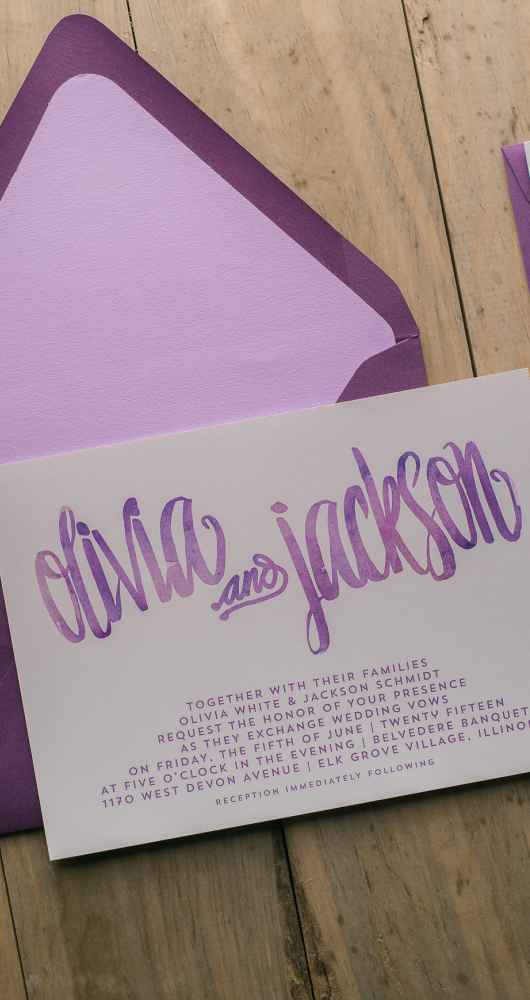 purple invitations