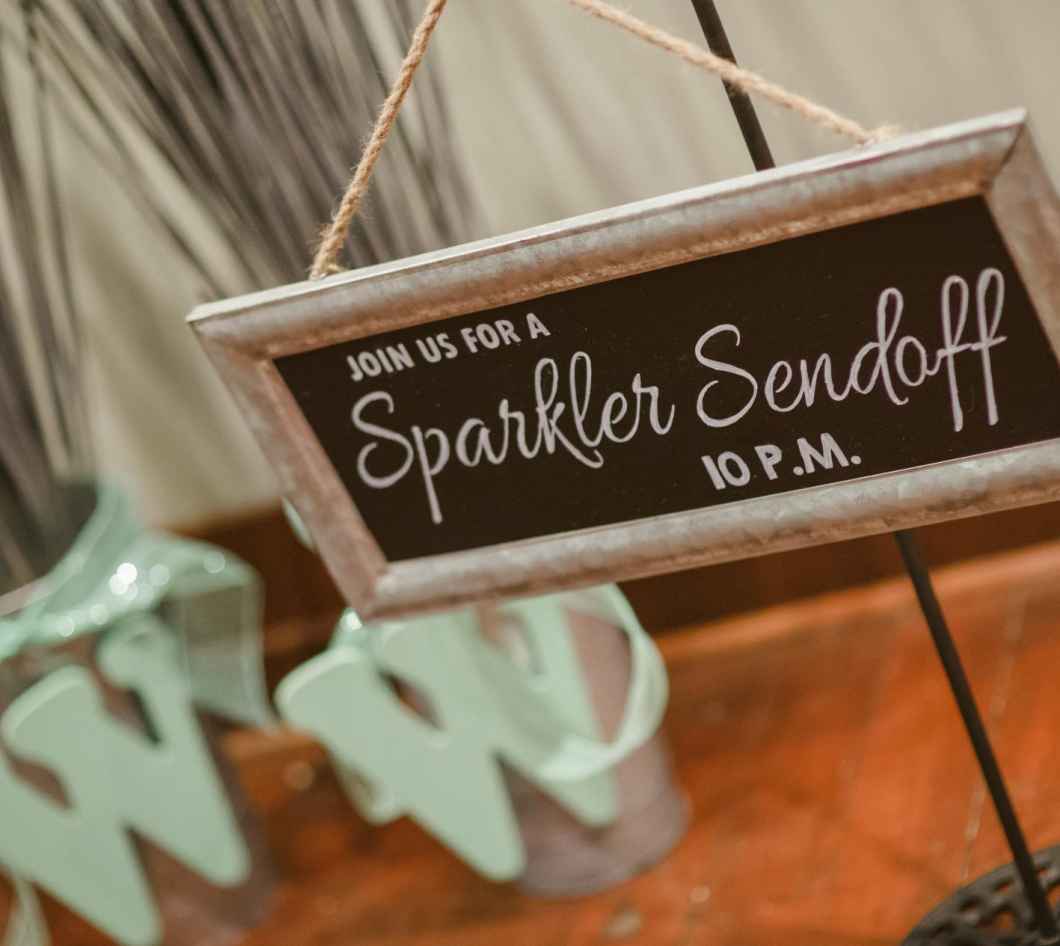 sparkler sendoff