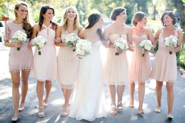 mismatched dresses