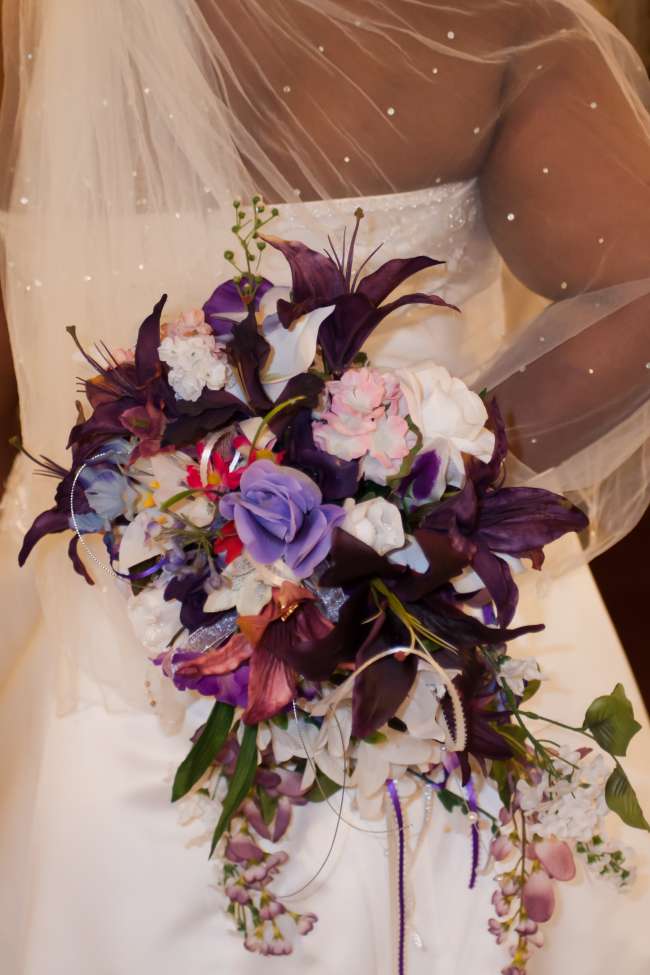 Bouquet With Various Shades of Purple