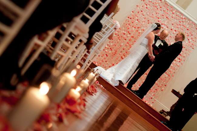 Candles and Petals at the Ceremony