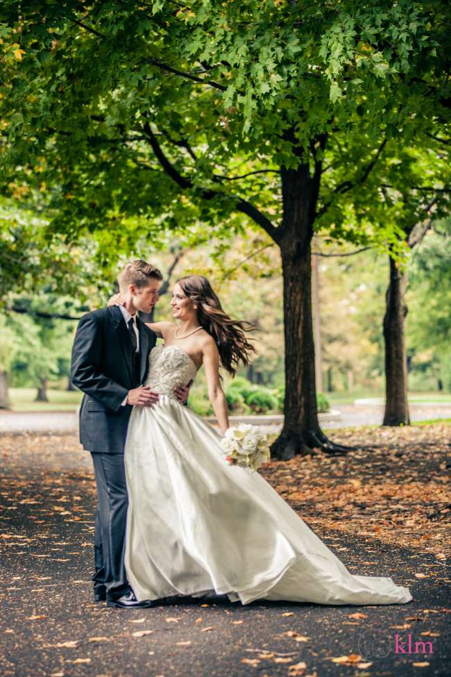 Bride & Groom in Park