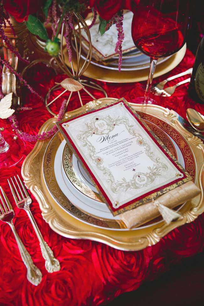 Menu card for guests