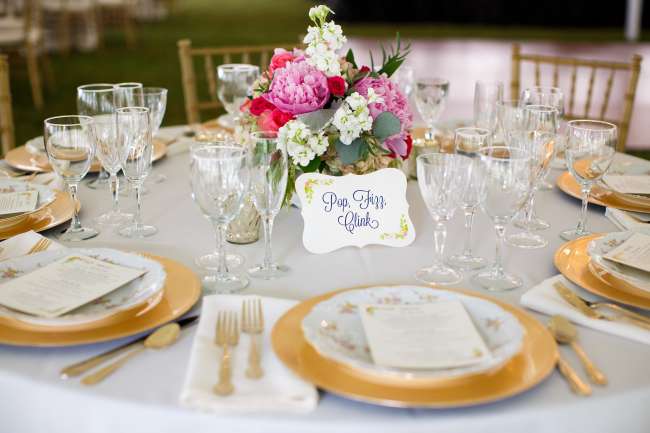 Die Cut Table Names & Menus