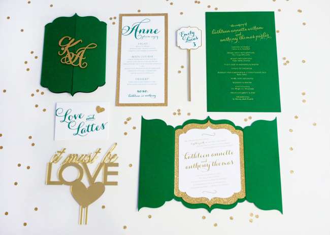Laser-Cut, Gold-Foiled Stationery Set