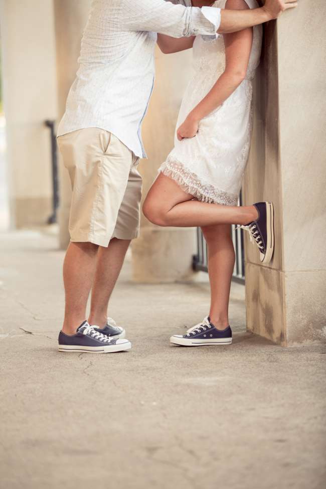 Casual Bride & Groom in Converse