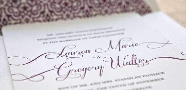 Letterpress Patterned Invitation