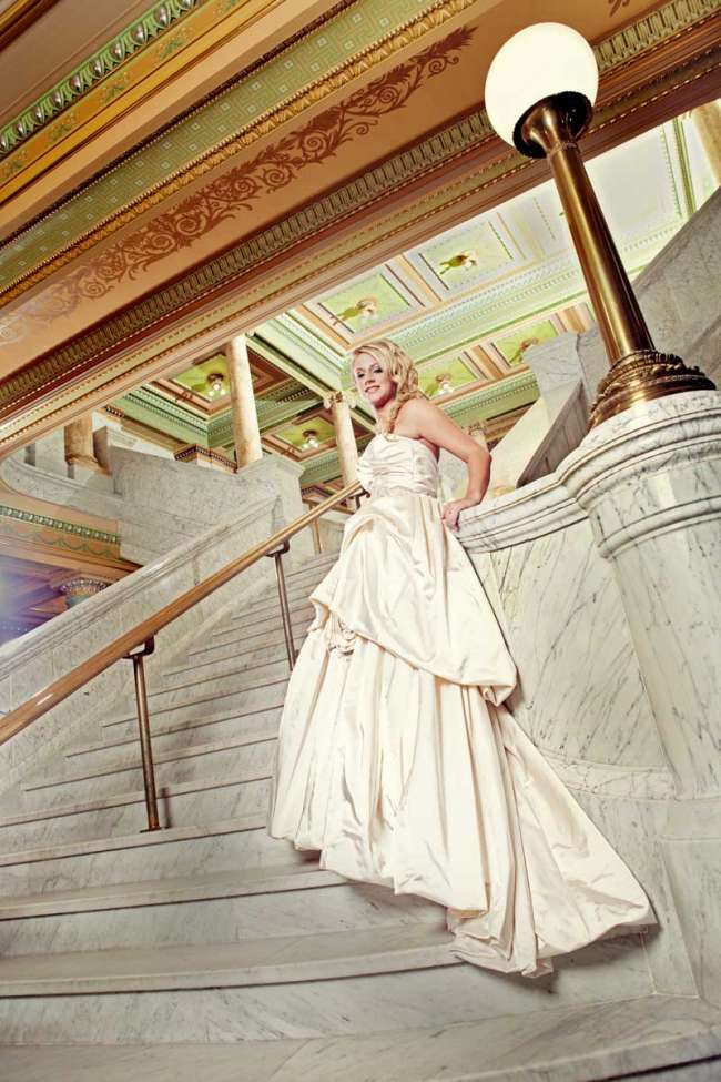 Bride on Staircase