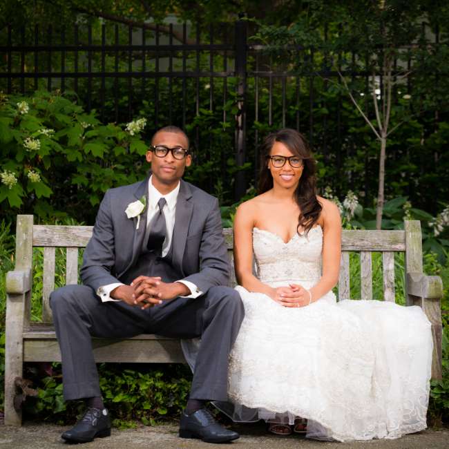 Hip Bride & Groom in Glasses