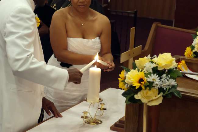 Bride & Groom Light the Unity Candle