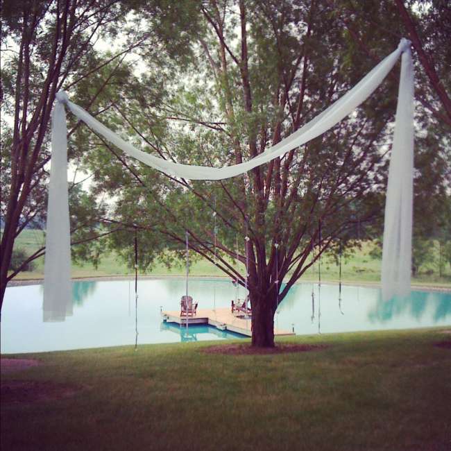 White Fabric Archway