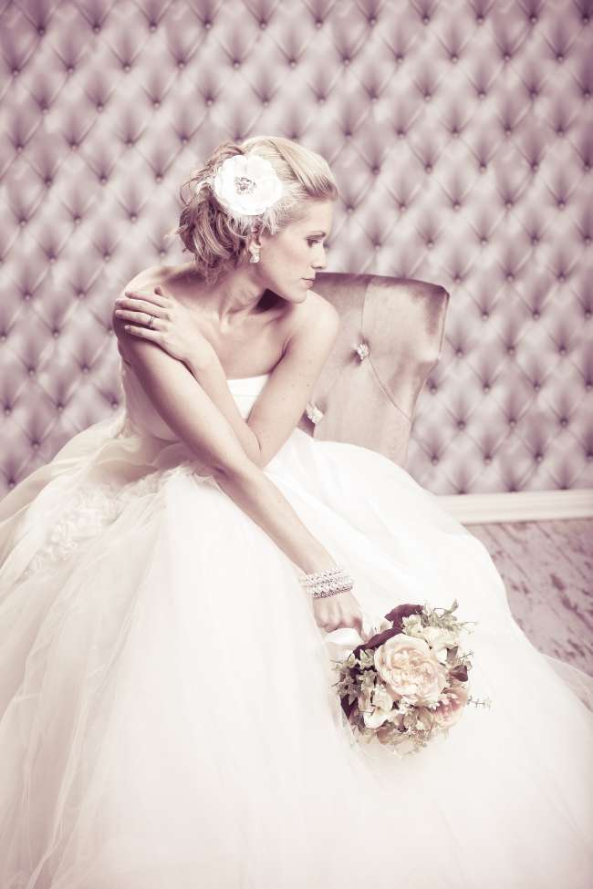 Vintage photograph of retro bride