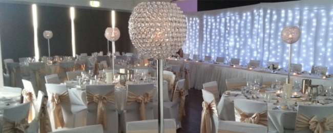 Tall Crystal Ball Centerpieces