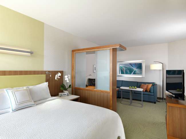 Bedroom & Living Area at Springhill Suites by Marriott Bloomington
