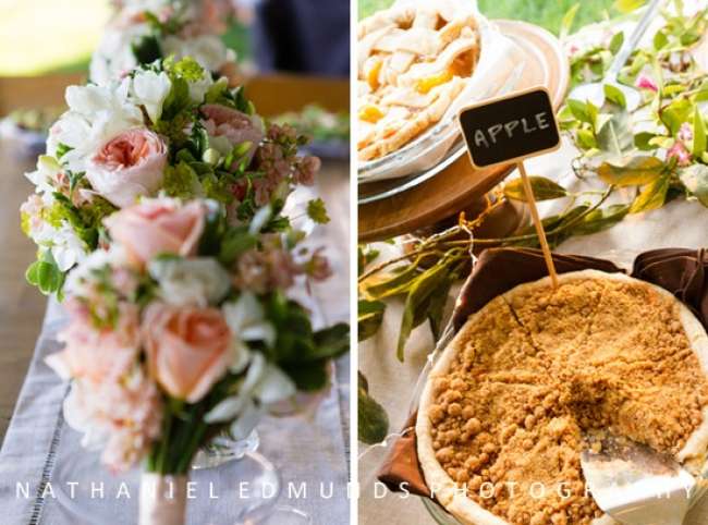 Apple pie and country flowers
