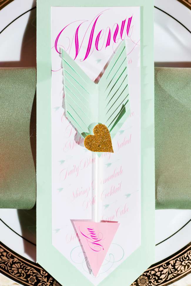 Mint & Pink Arrow Menu