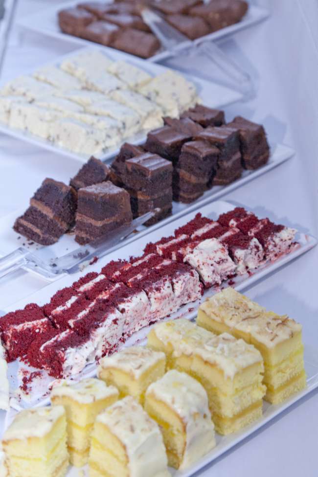 Desserts at a wedding reception