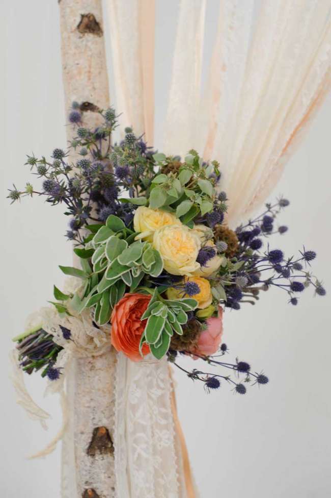 Floral decor at ceremony