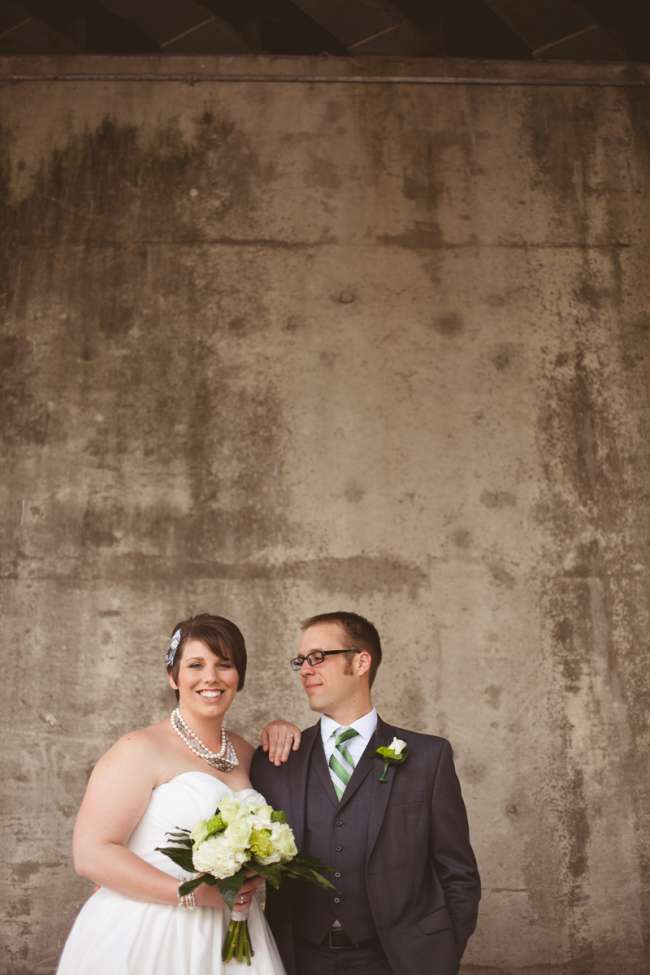 Bride & Groom With Green Accents