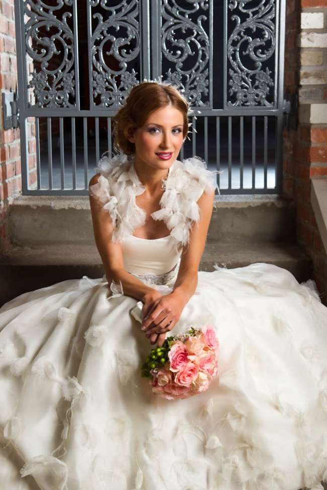 Bride with Pink Bouquet