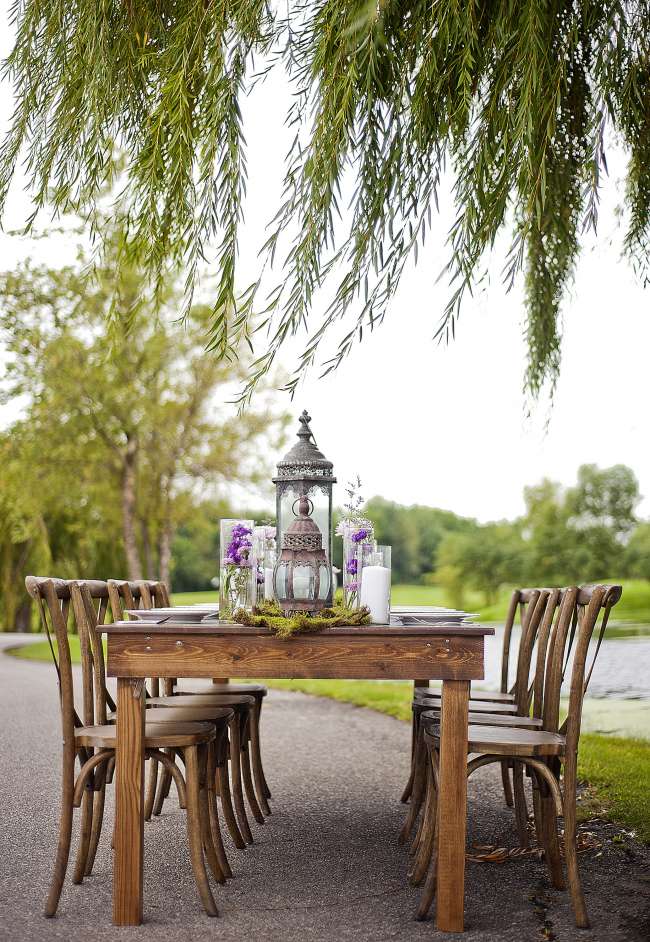 Rustic, Farm Table Reception Tablescape
