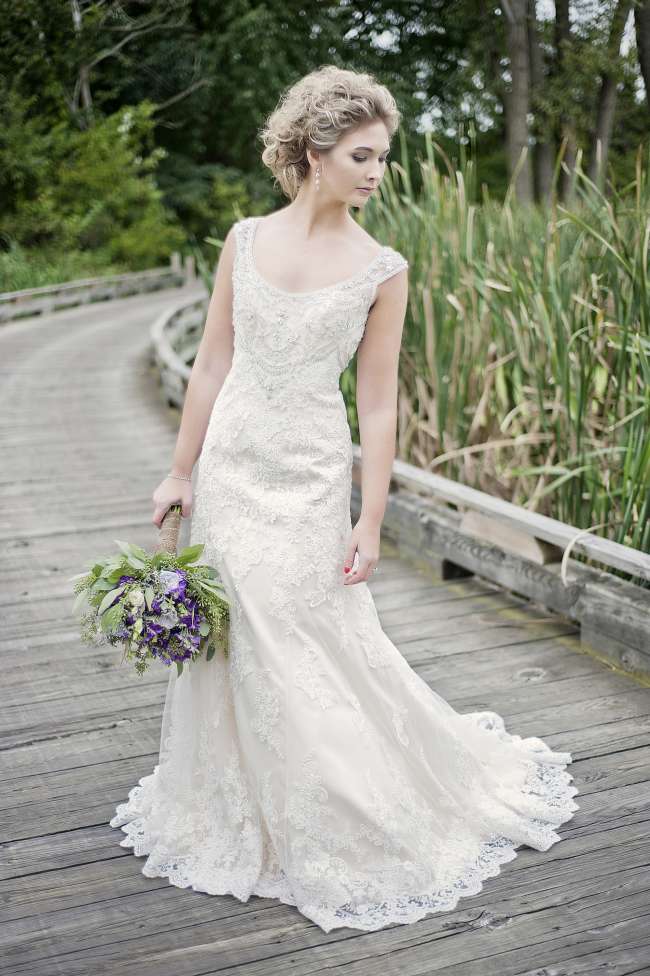 Sophisticated, Beaded Scoop-Neck Gown