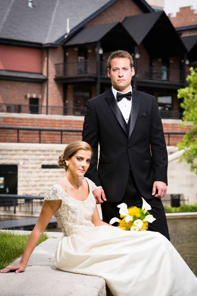 Bride & Groom Outside CANAL 337