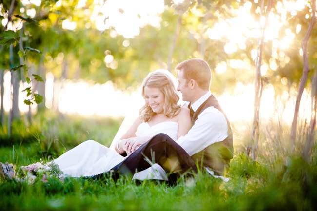 Natural Moment Between Bride & Groom
