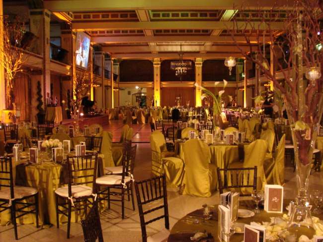 Creative lighting in a grand hall