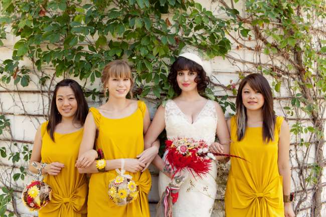 Modern & Eccentric Bride & Bridesmaids