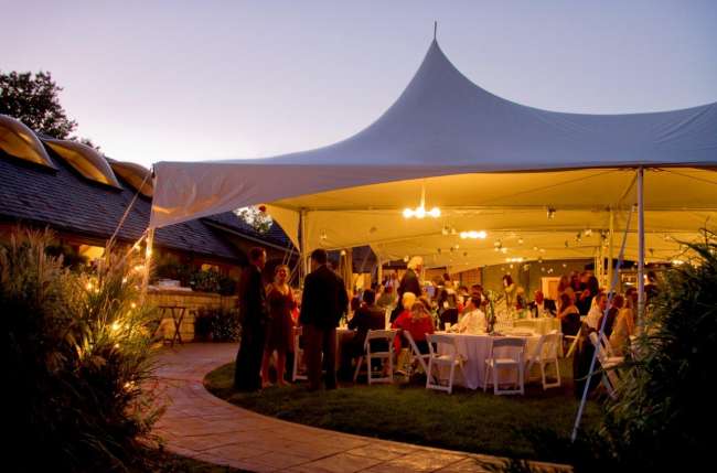 Outdoor tent at Deer Park Manor