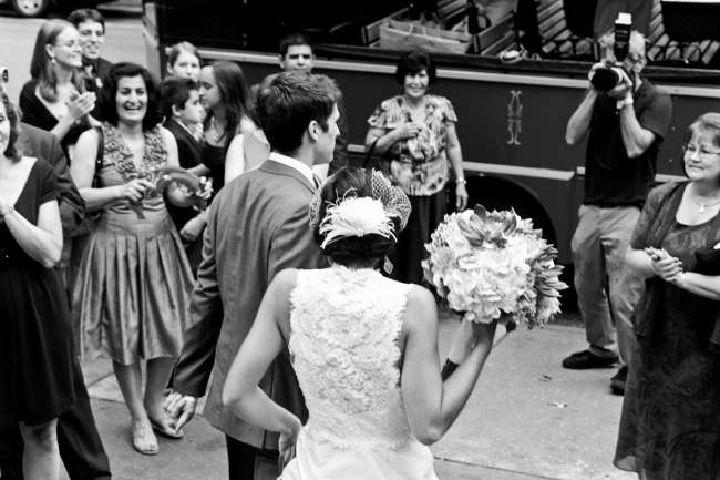 Intricate Lace Detail on the Back of Bride's Gown