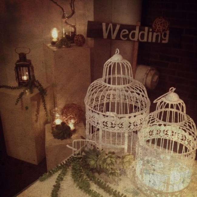 Rustic Birdcage Decor