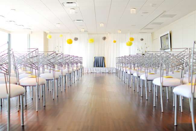 Simple, White, Yellow & Gray Reception