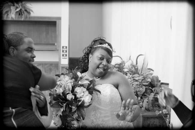 A Happy Bride After the Ceremony
