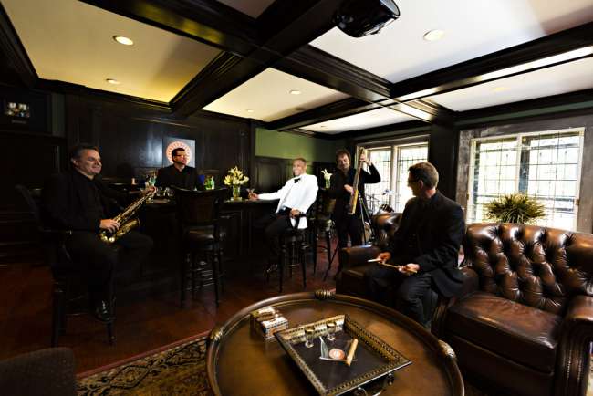 Groom with band