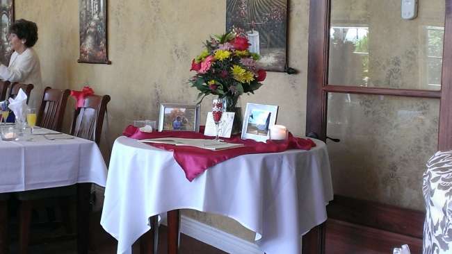 Sign-In Table in the Garden Room