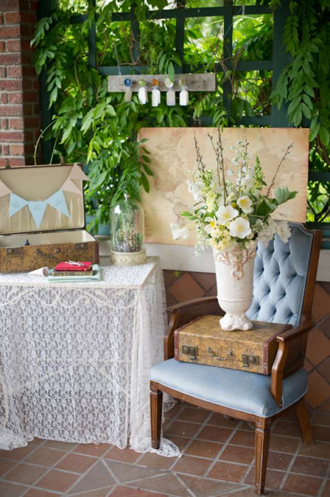Vintage wedding setup