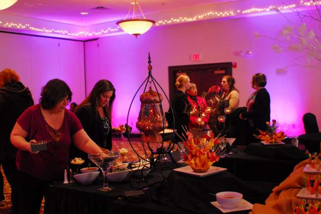 Buffet at wedding reception