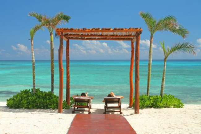 Paradise beach in Mexico