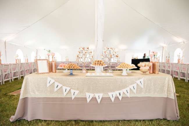 Charming dessert buffet table