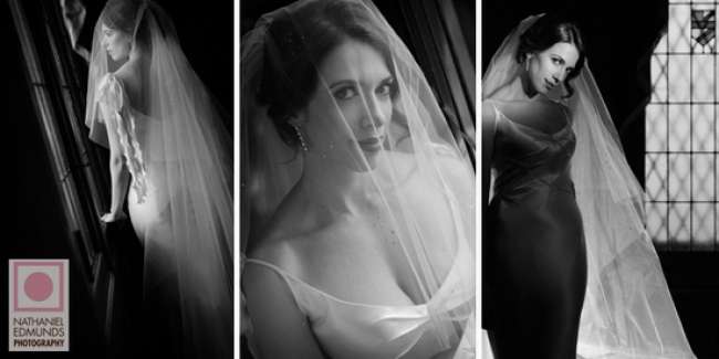 Black and white classic bride