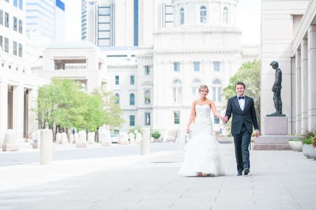 Downtown cityscape for wedding photos