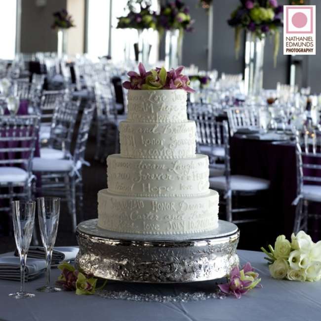 Cake with Word Etchings