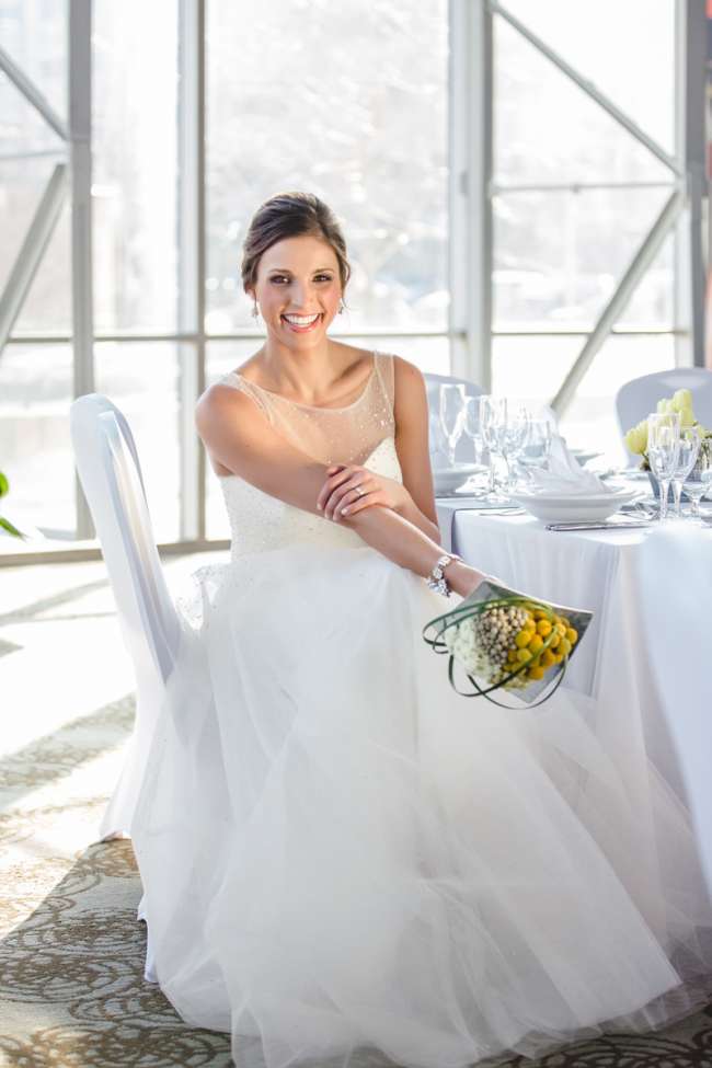 Bride Sitting at the Head Table