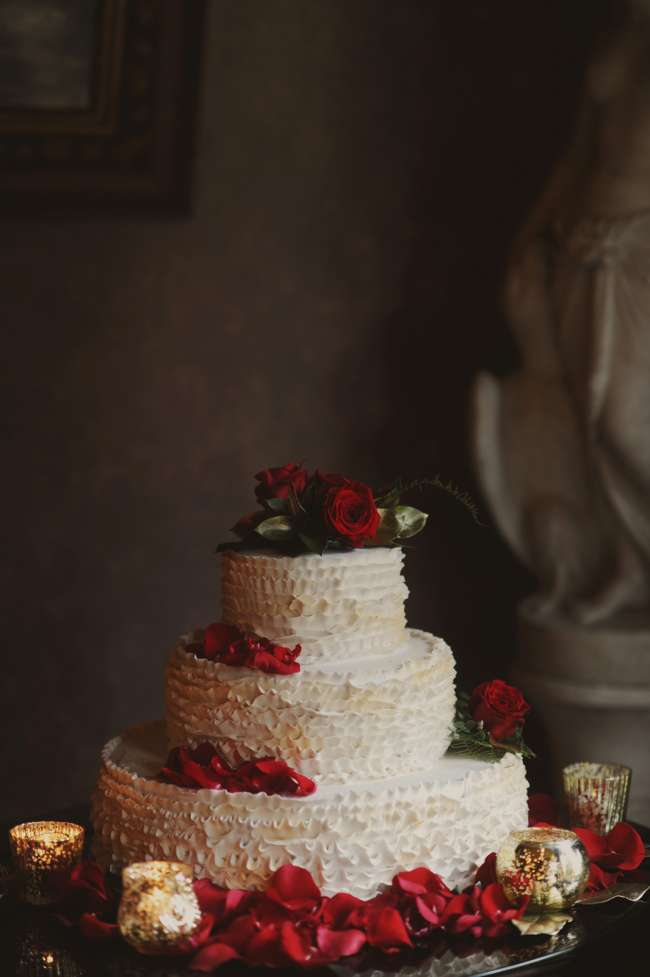 Three-Tiered Ruffle Cake